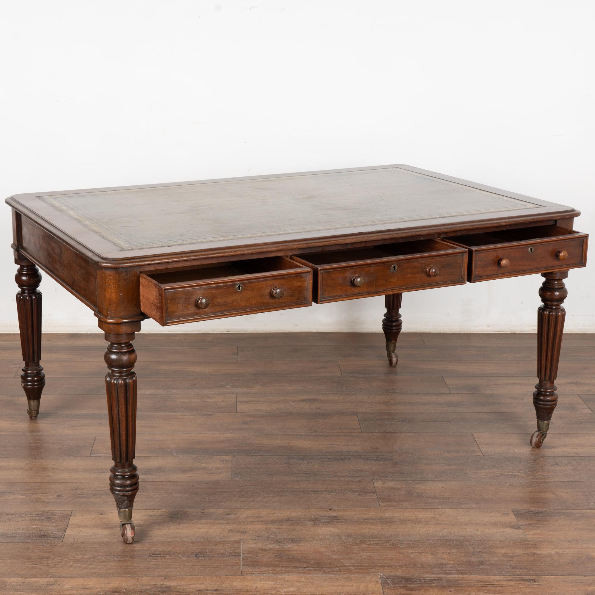 Regency 19th Century English Mahogany Partners Desk