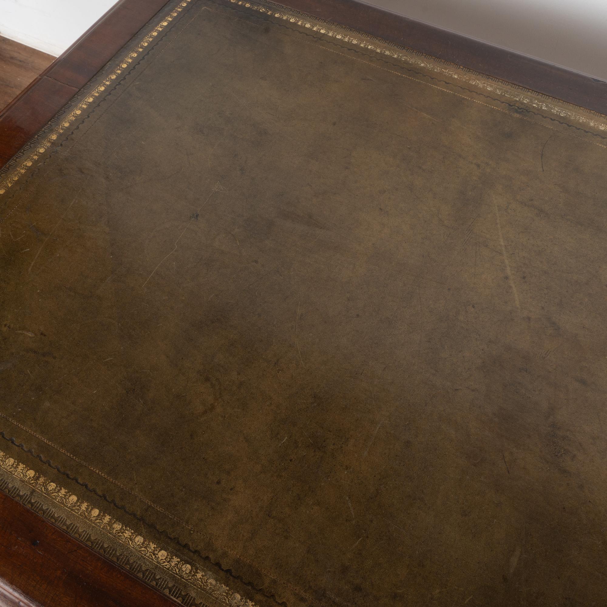 19th Century English Mahogany Partners Desk 1