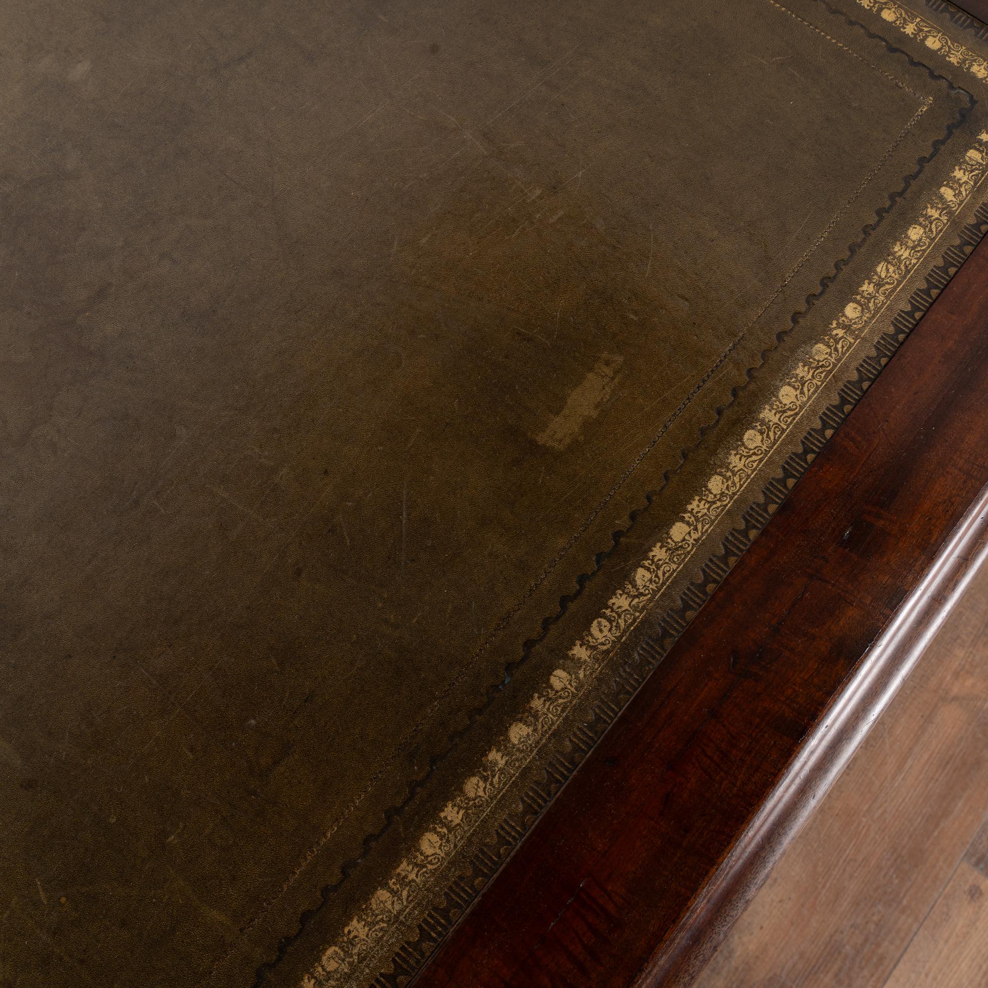 19th Century English Mahogany Partners Desk 4