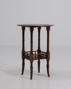 19th Century English Mahogany Pedestal Side Table, Classic Design