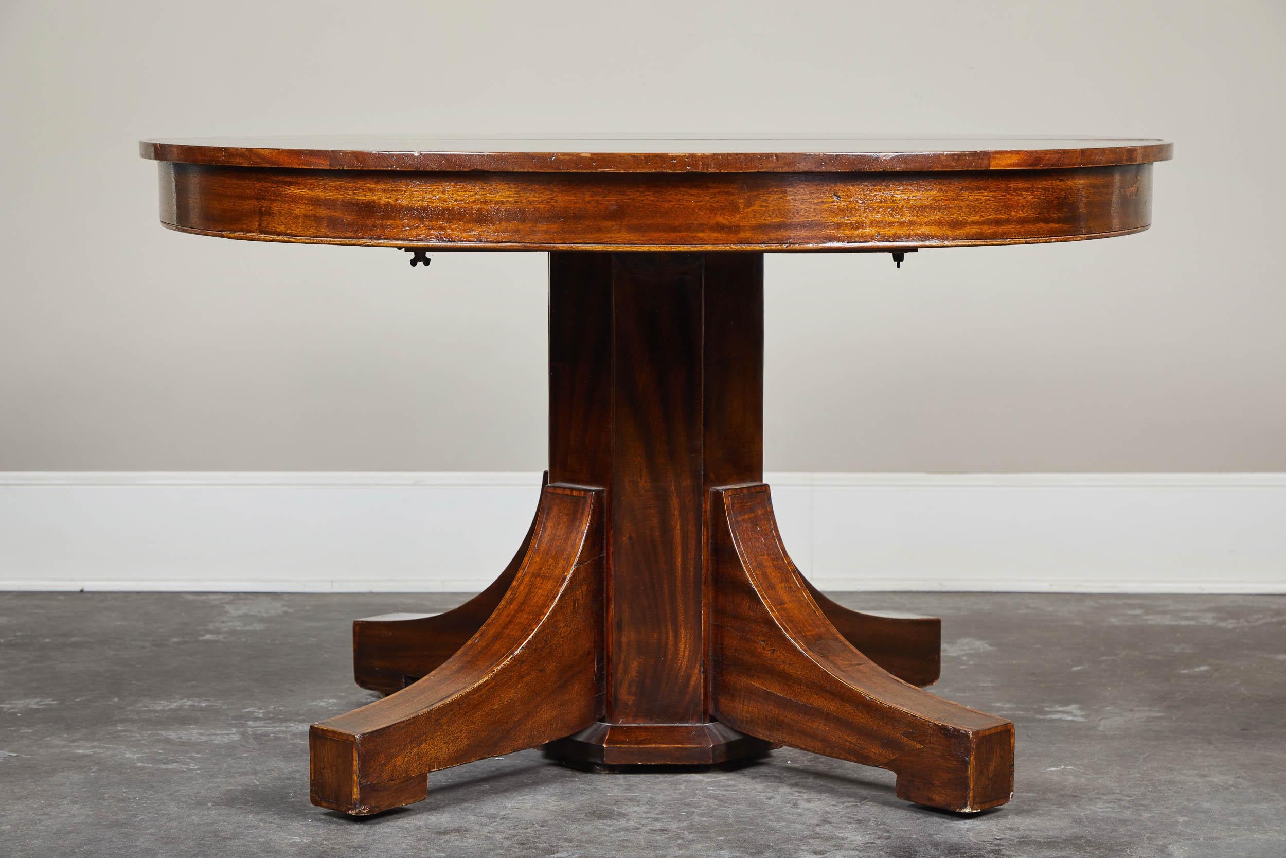 19th Century English Mahogany Pedestal Table 4