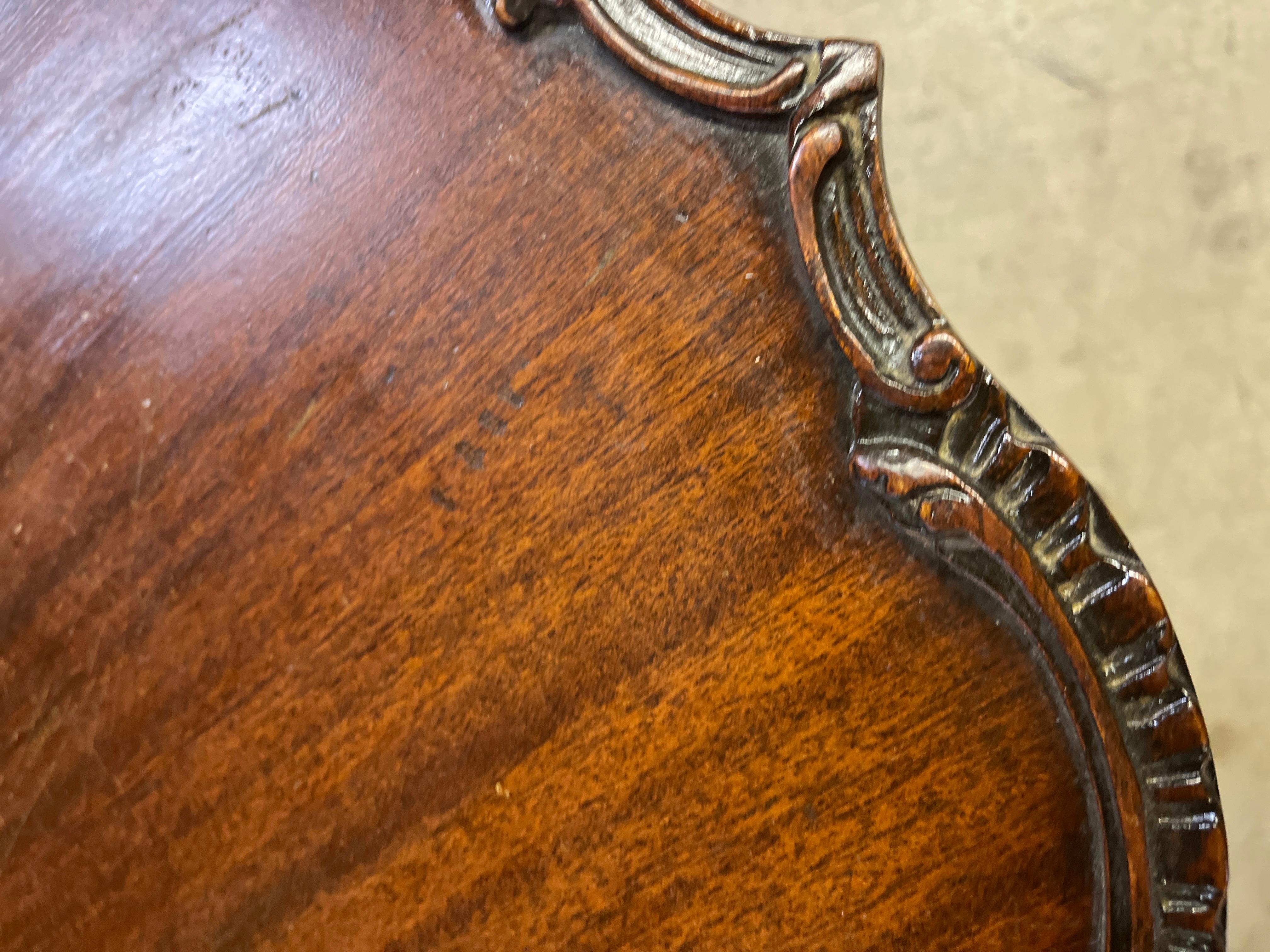 French 19th Century English Mahogany Pie Crust Table For Sale