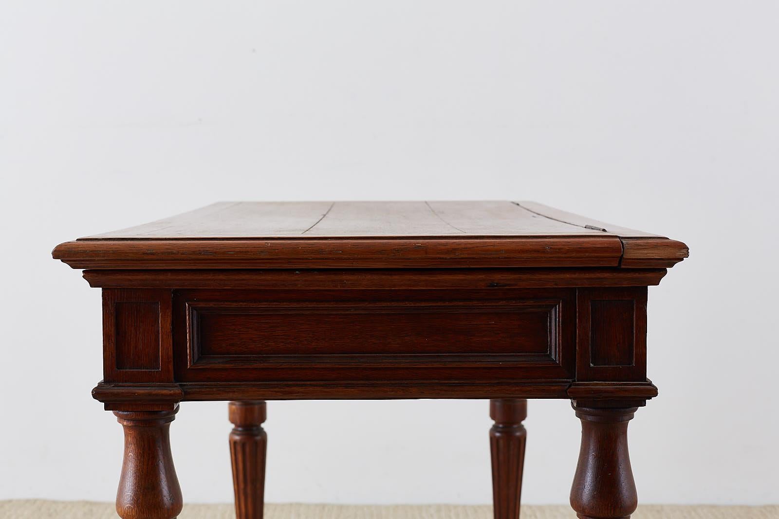 19th Century English Mahogany Privacy Desk Writing Table 1