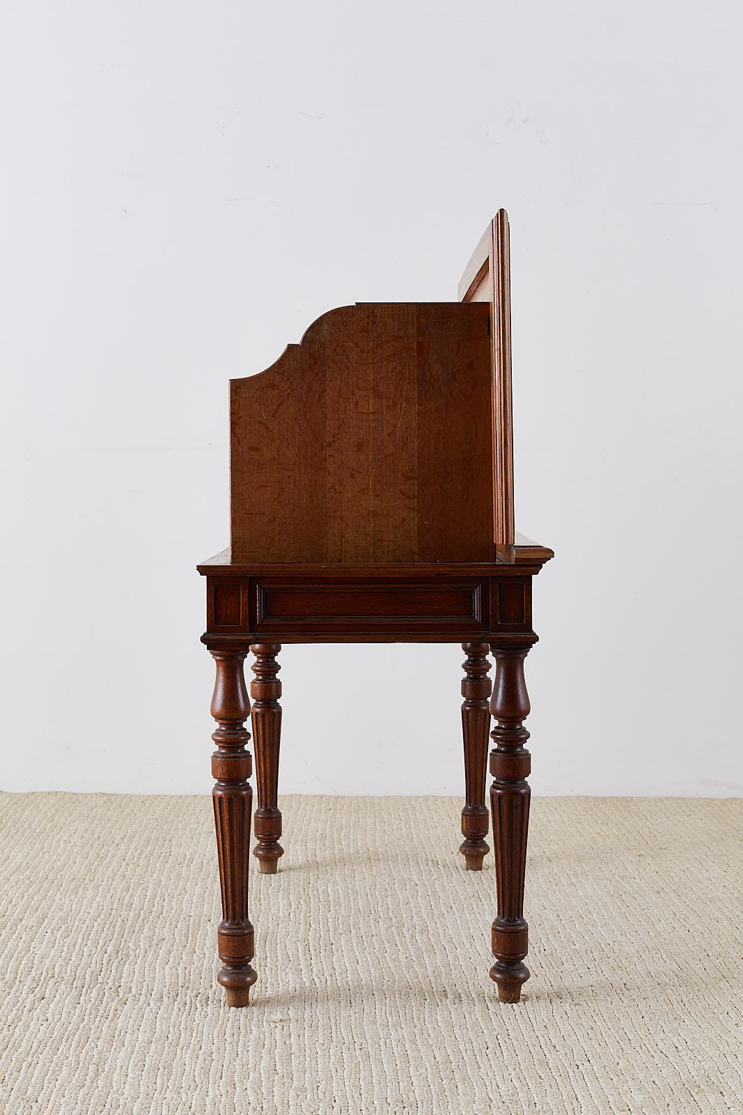 19th Century English Mahogany Privacy Desk Writing Table 3