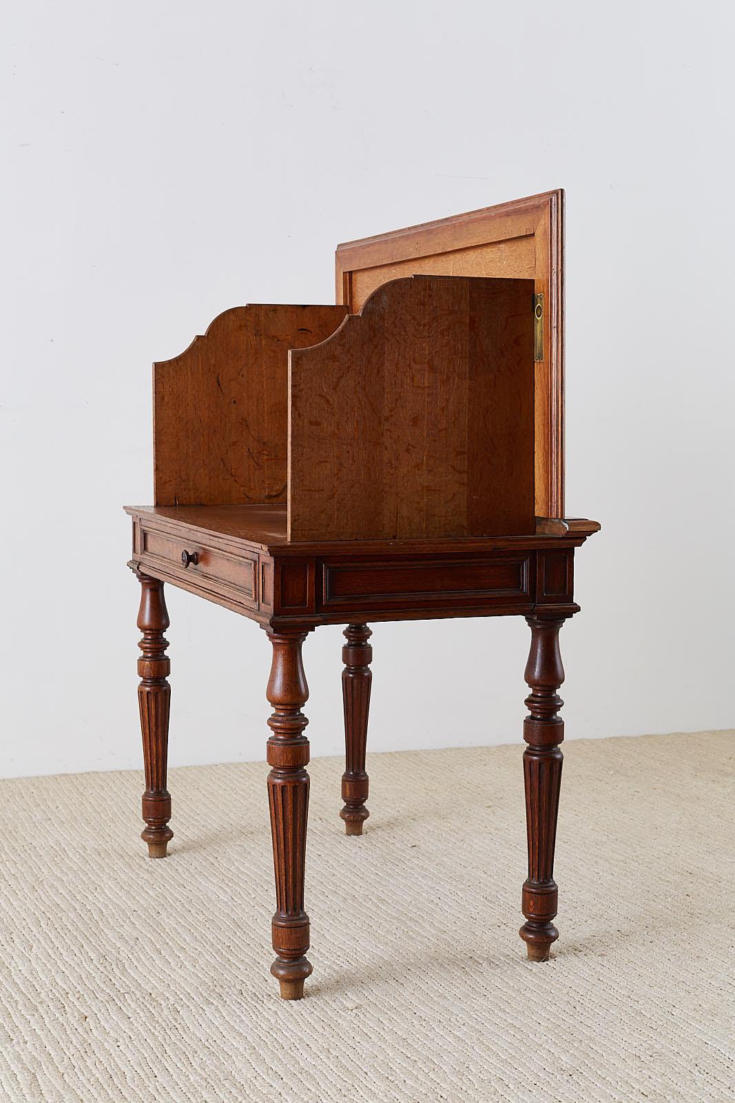 19th Century English Mahogany Privacy Desk Writing Table 4