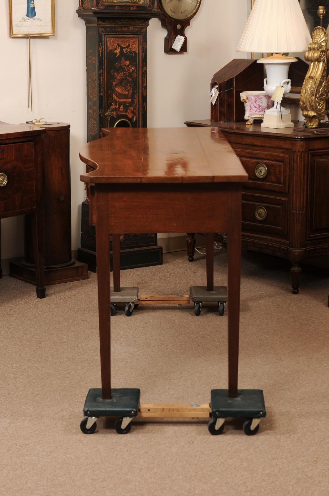 19th Century English Mahogany Server with Serpentine Form  8