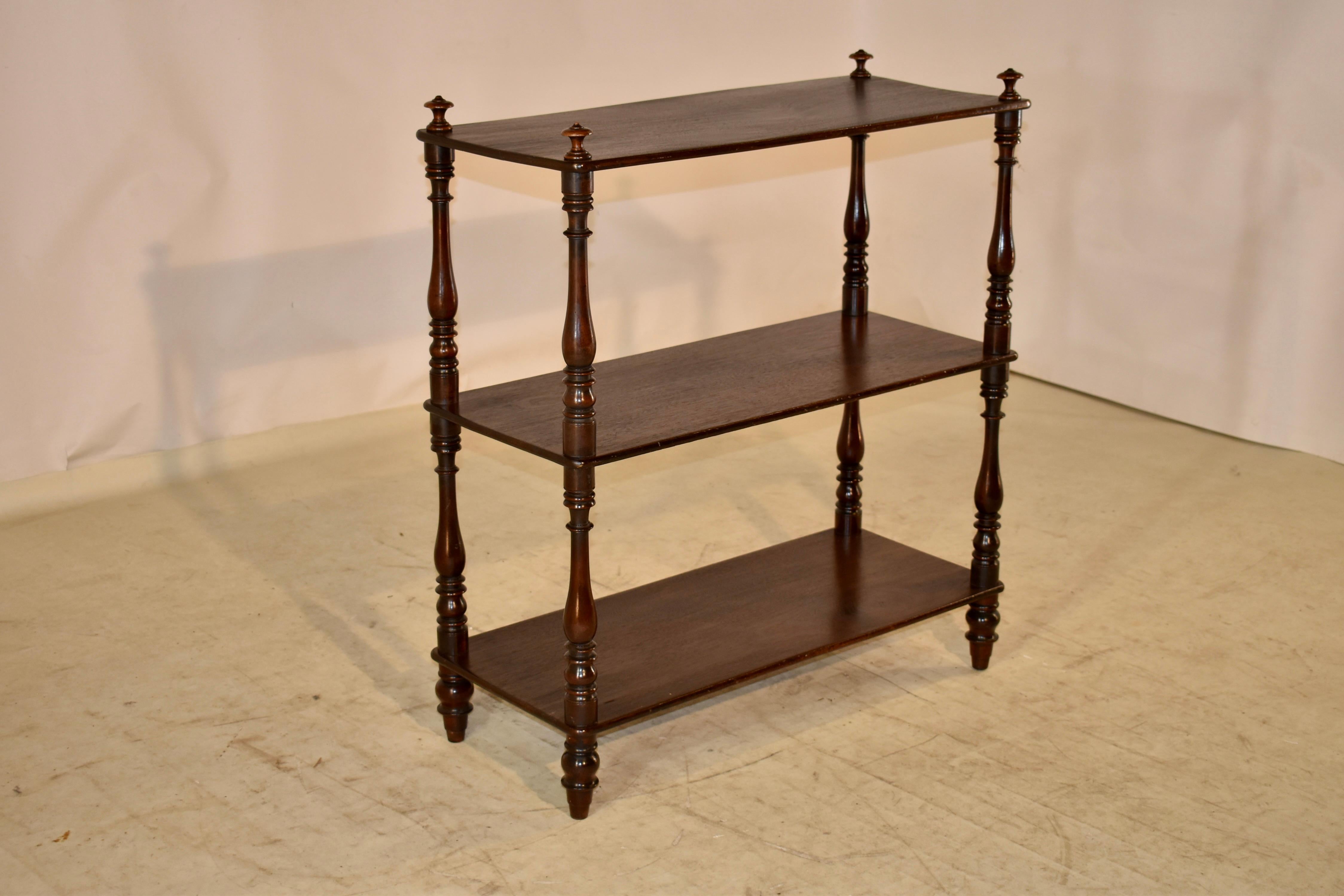 Victorian 19th Century English Mahogany Shelf For Sale