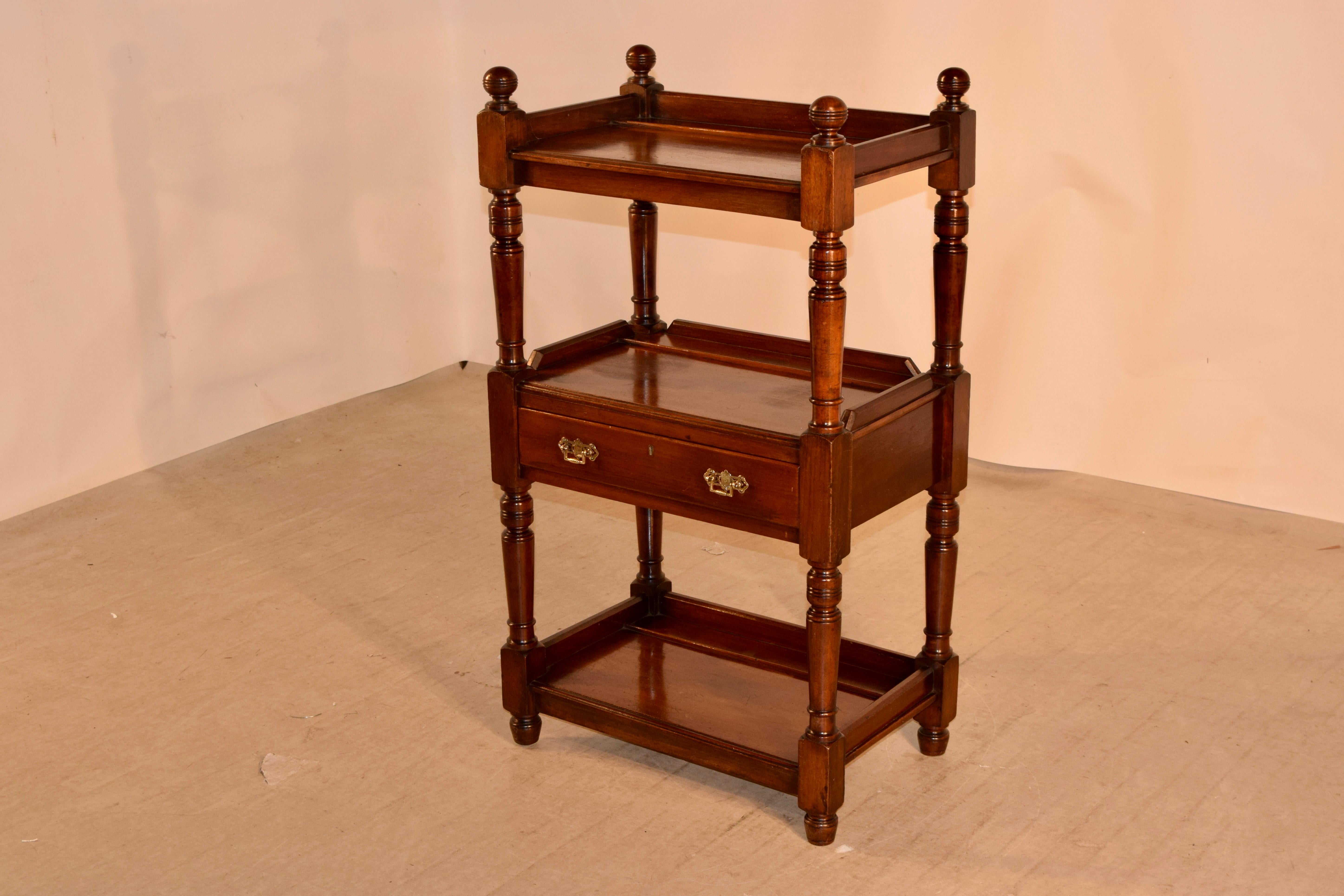 19th Century English Mahogany Shelf 1