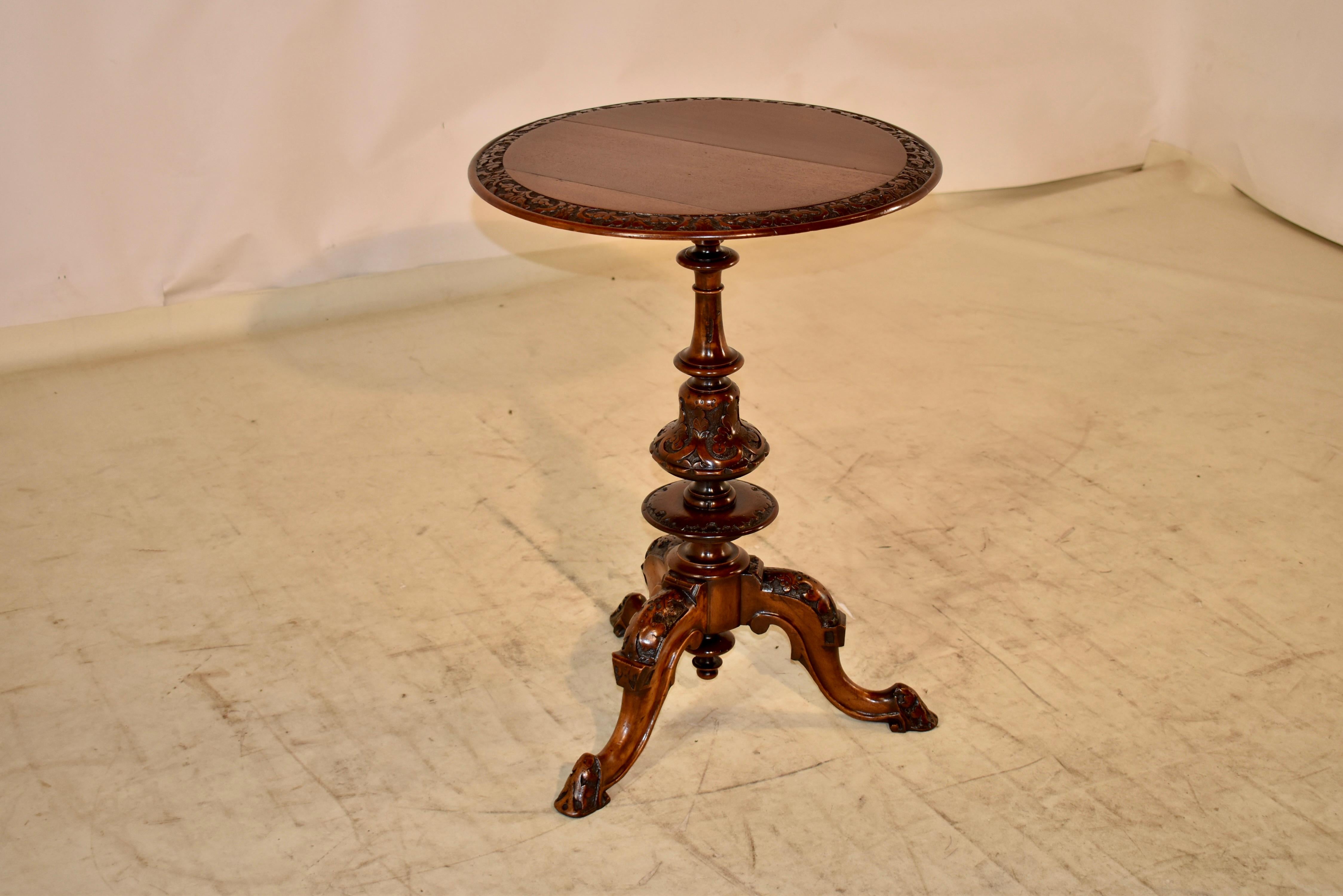 Georgian 19th Century English Mahogany Side Table For Sale