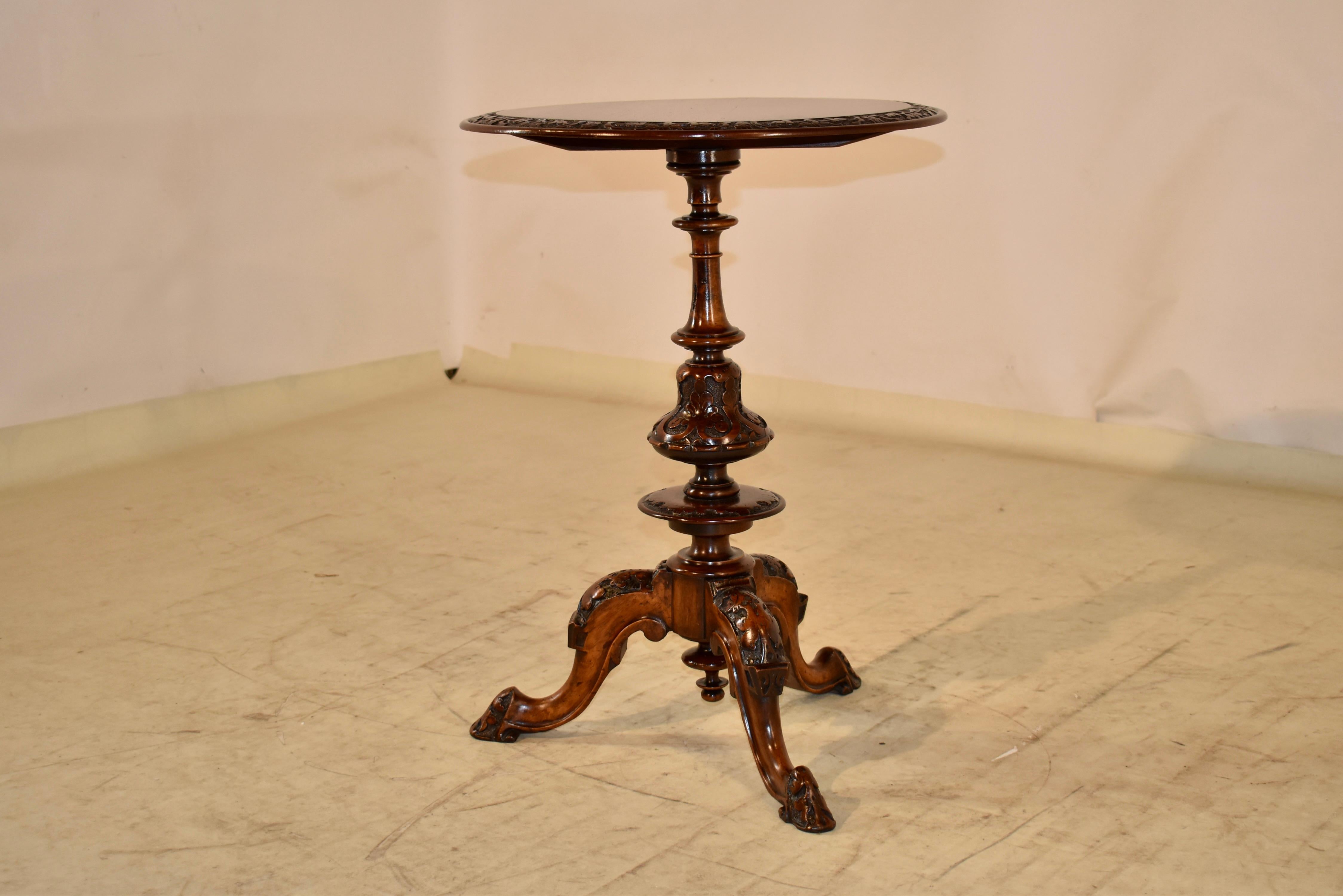 19th Century English Mahogany Side Table In Good Condition For Sale In High Point, NC