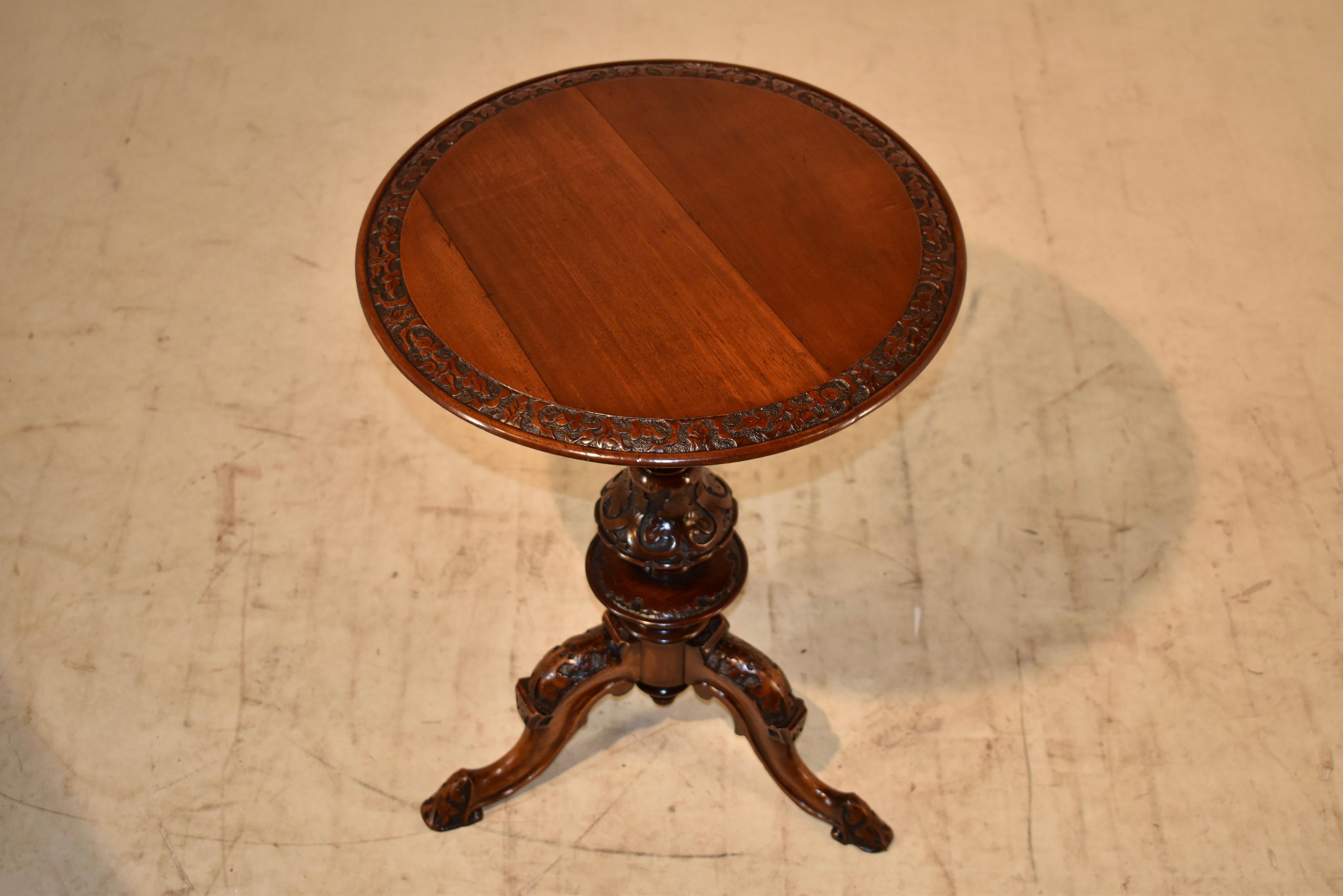 19th Century English Mahogany Side Table For Sale 4