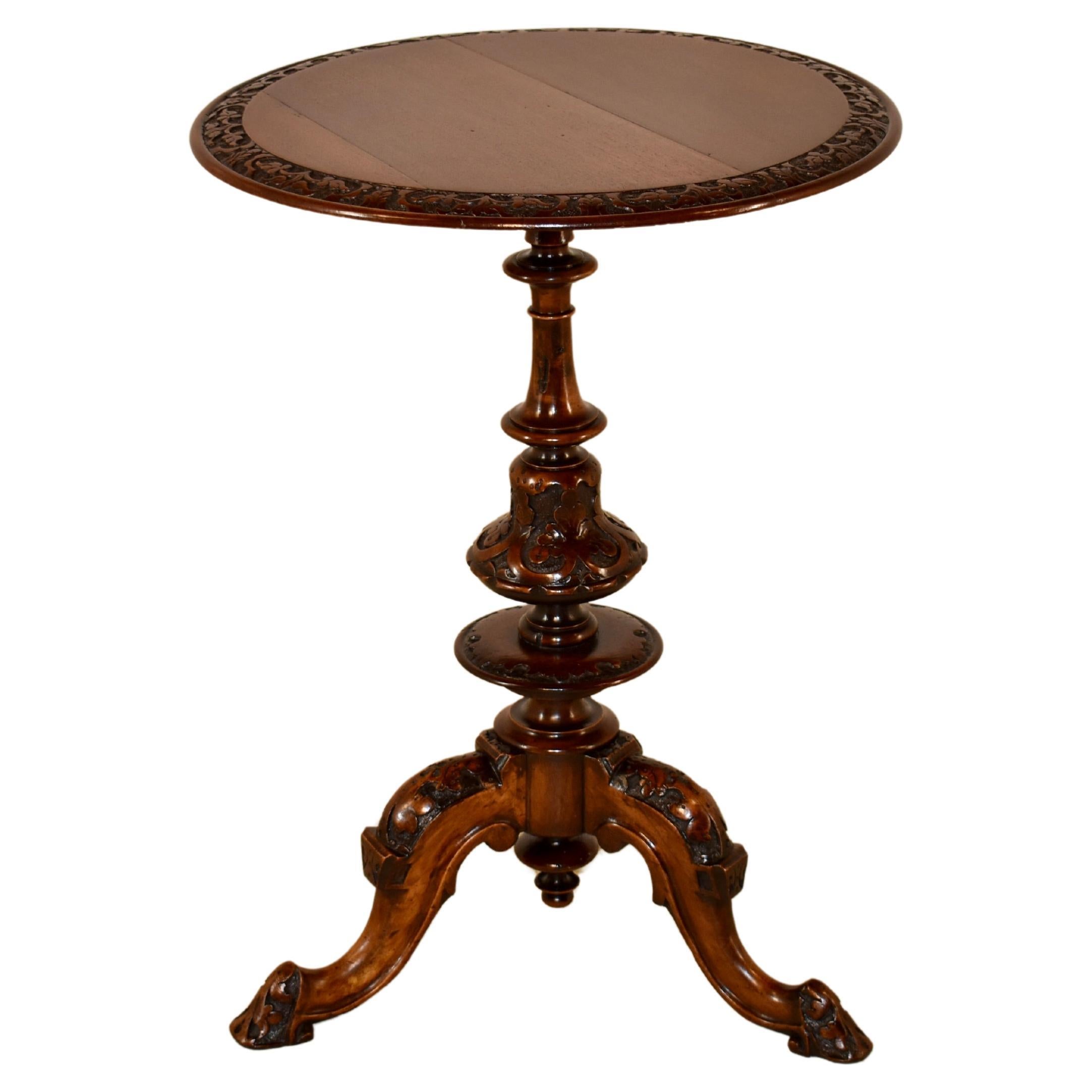 19th Century English Mahogany Side Table For Sale