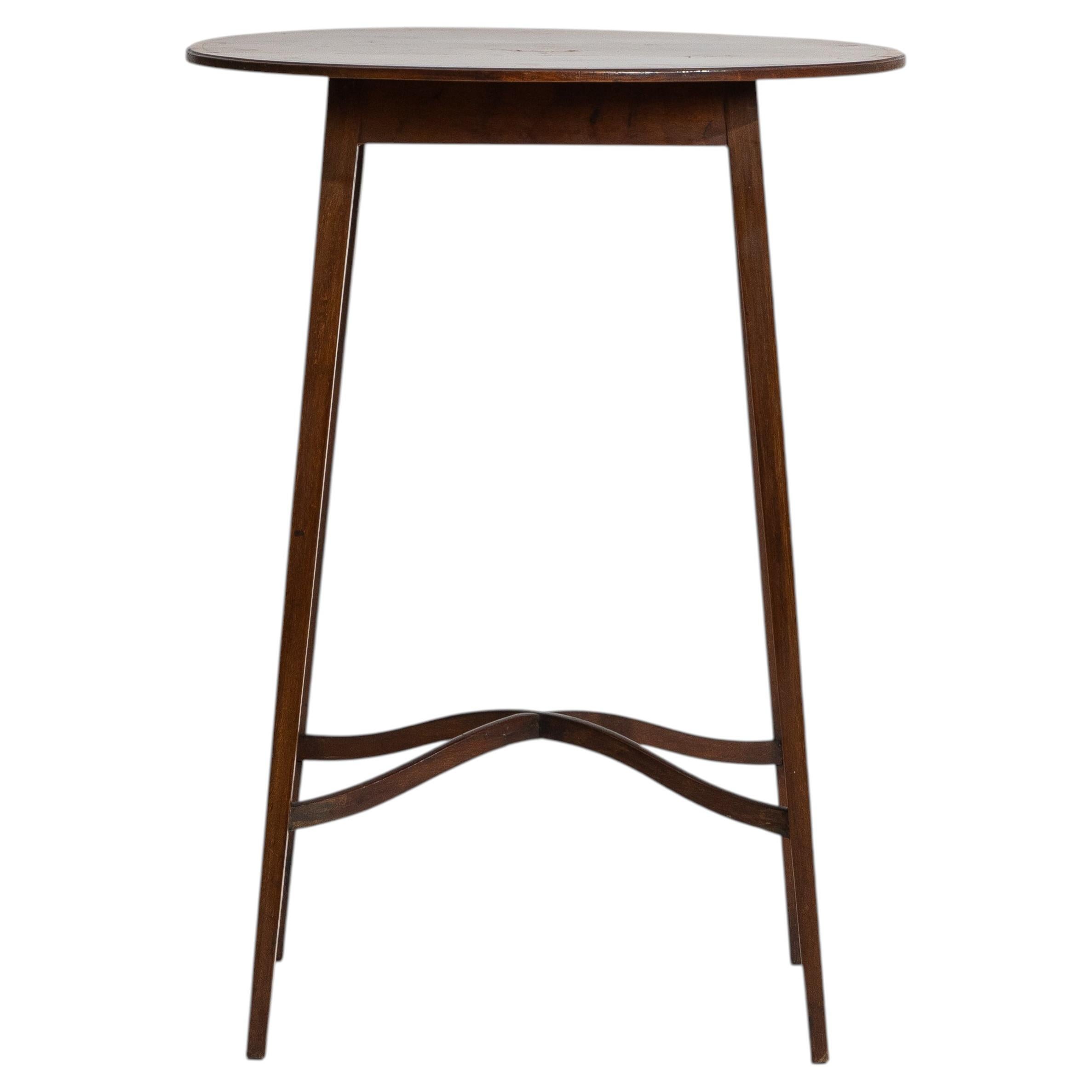 19th Century English Mahogany Side Table with Slim Profile For Sale