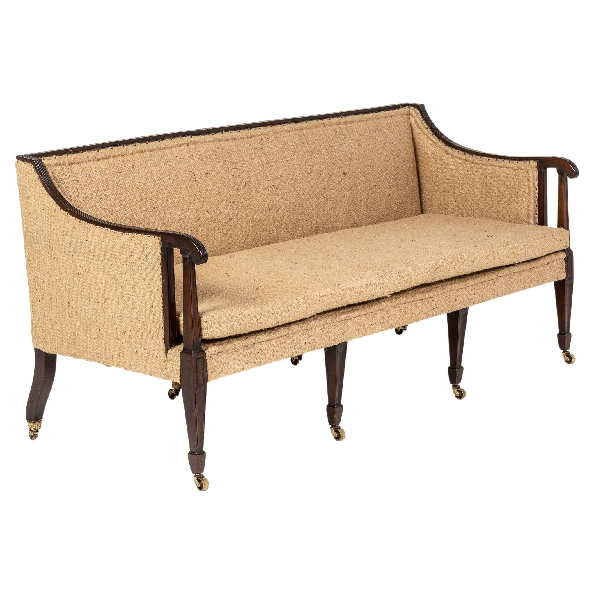 Antique Victorian Mahogany Sofa Chaise Longue Settee, 19th Century at