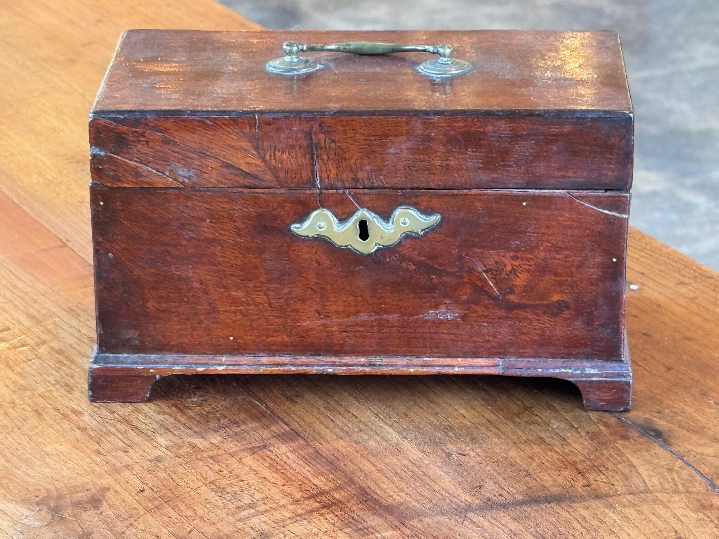 British 19th Century English Mahogany Tea Caddy