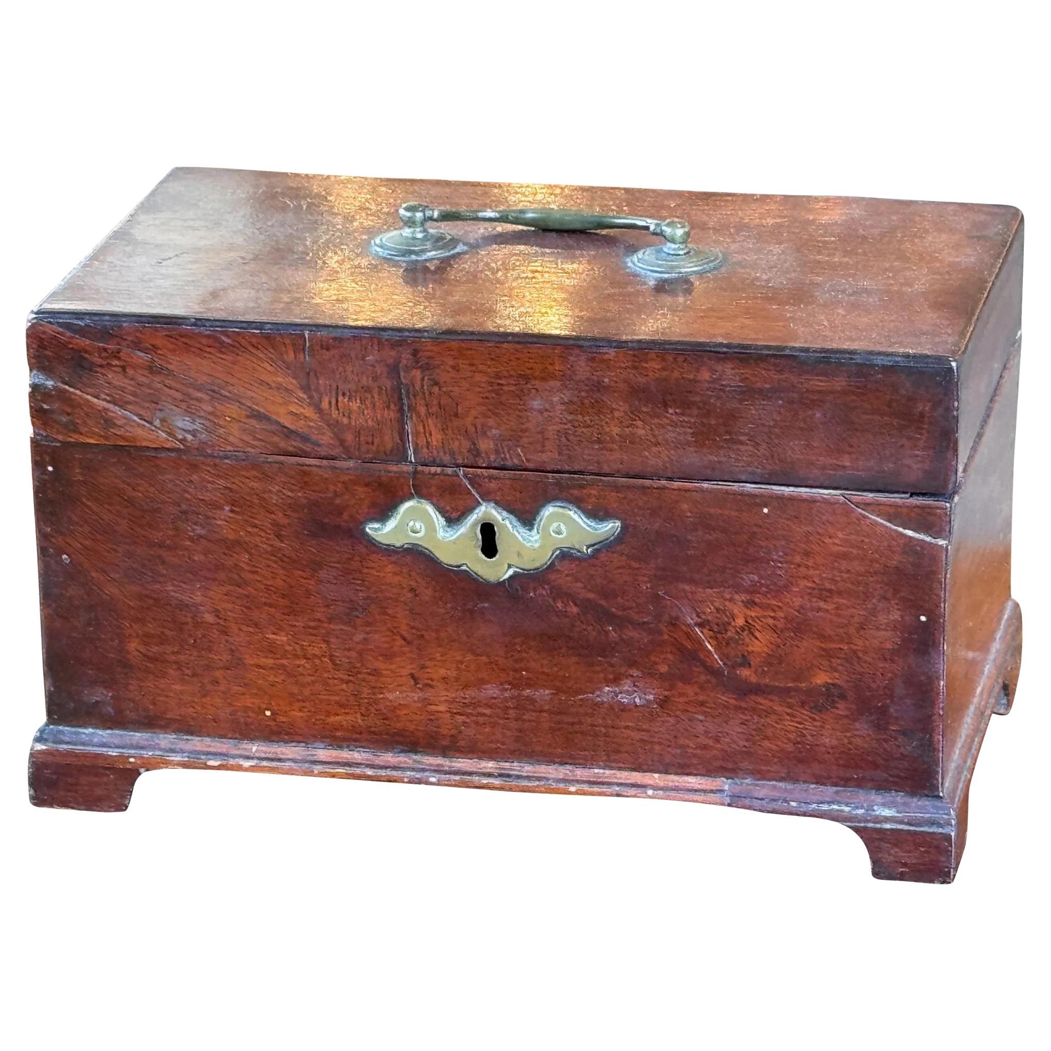 19th Century English Mahogany Tea Caddy
