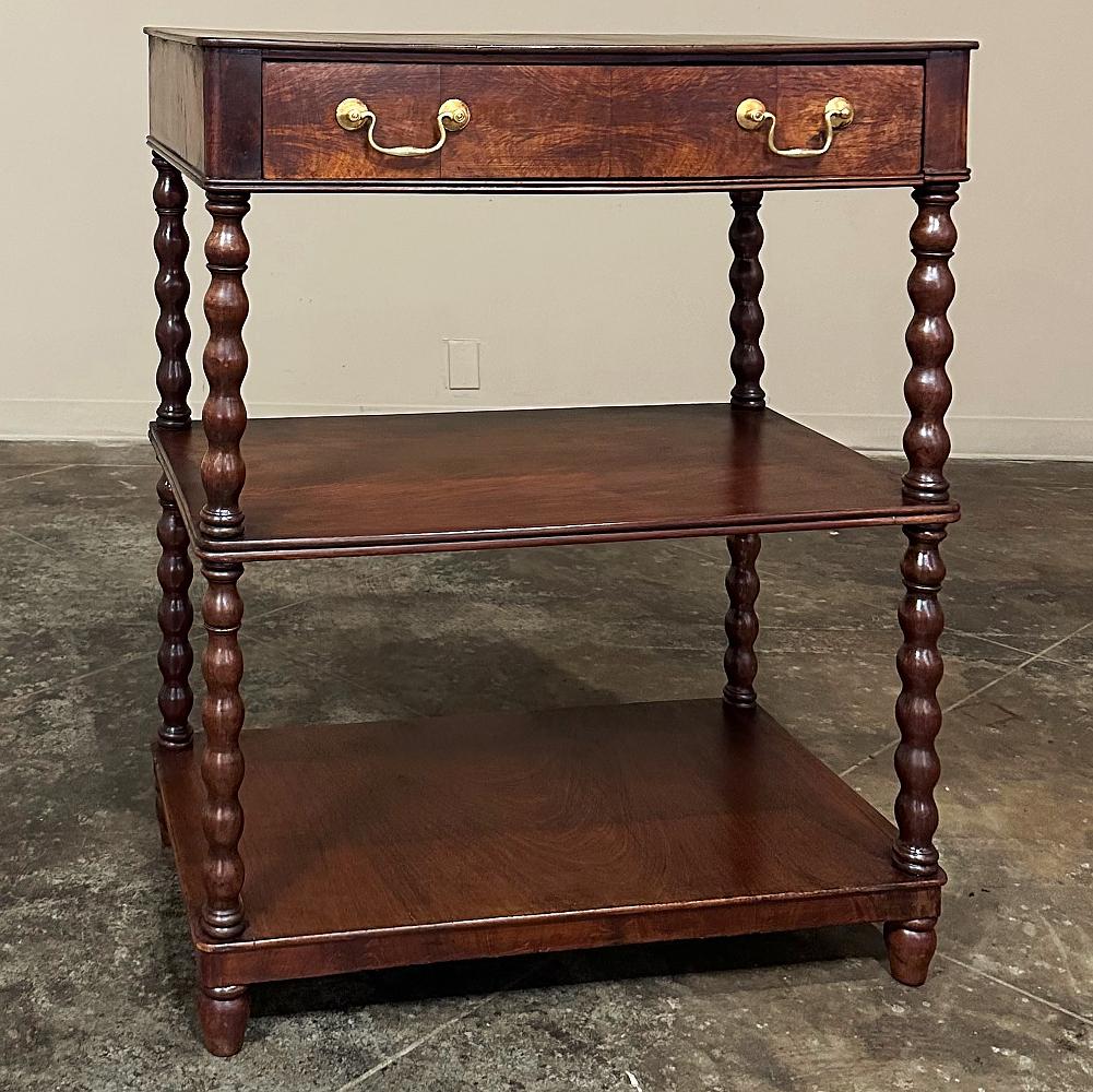 Brass 19th Century English Mahogany Tea Server, Sideboard For Sale