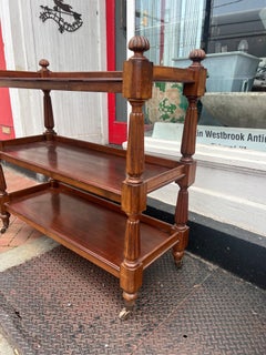 19th Century English Mahogany Three Tier Dumbwaiter or Trolley