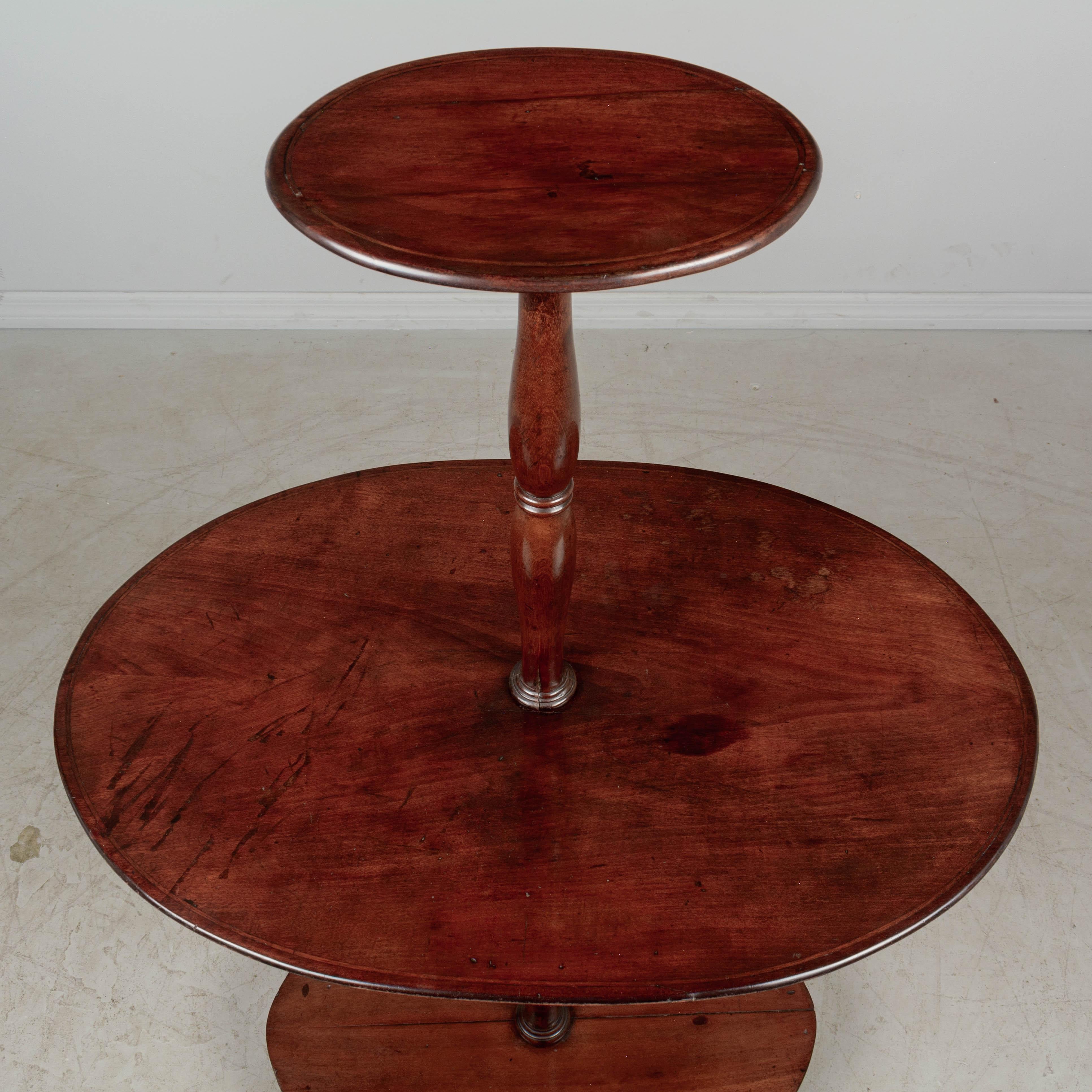 19th Century English Mahogany Tiered Table or Stand For Sale 5