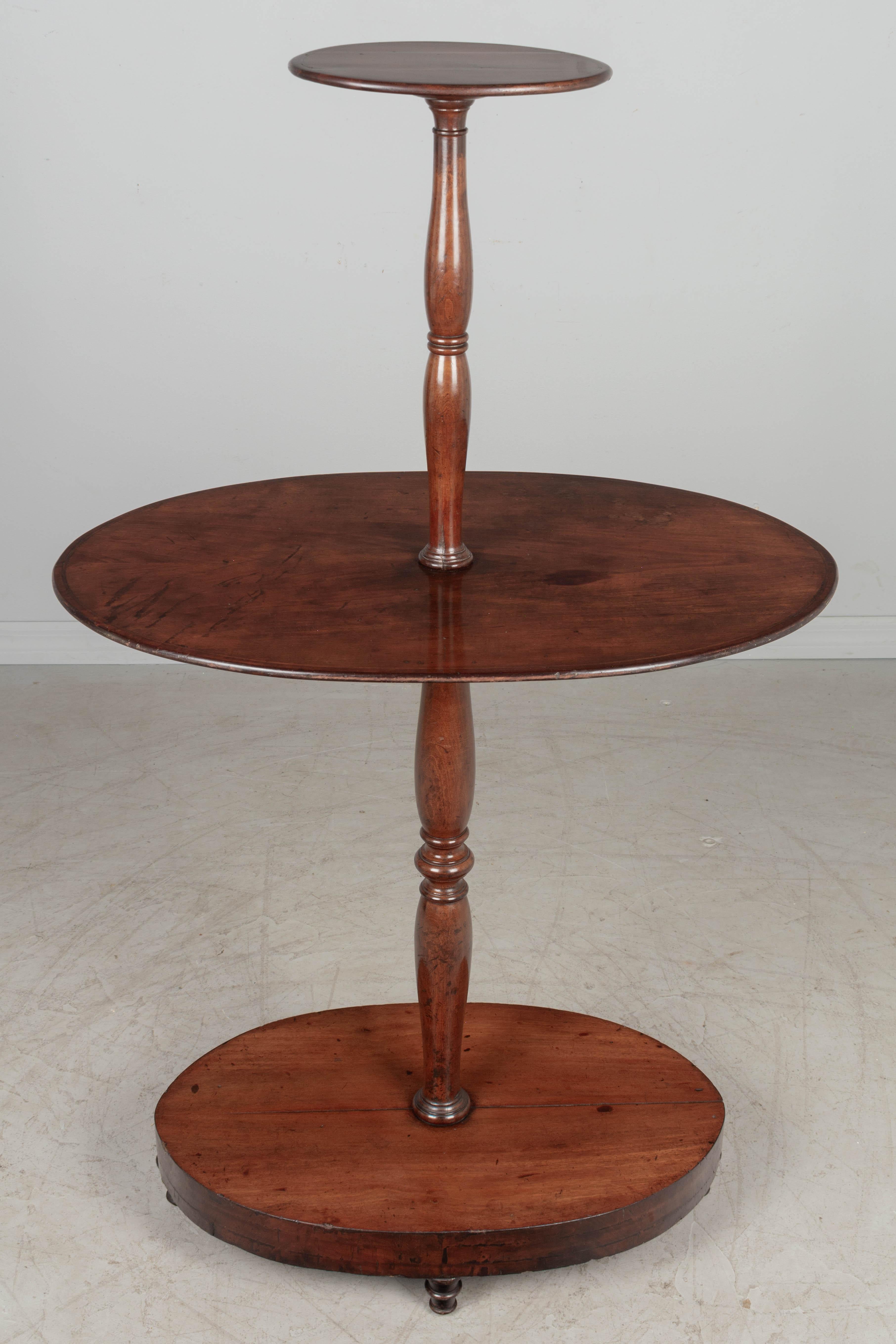 French 19th Century English Mahogany Tiered Table or Stand For Sale