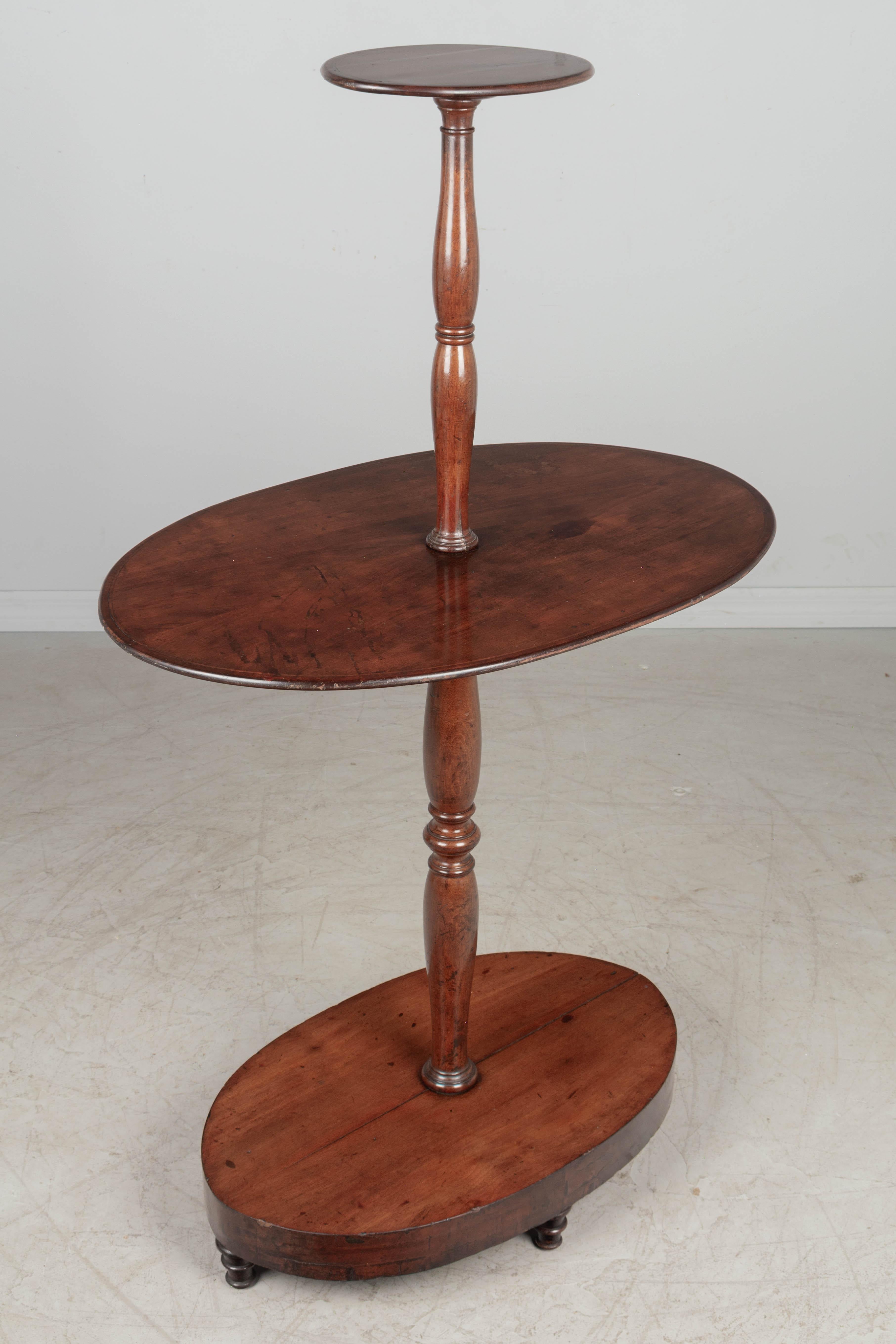 Hand-Crafted 19th Century English Mahogany Tiered Table or Stand For Sale