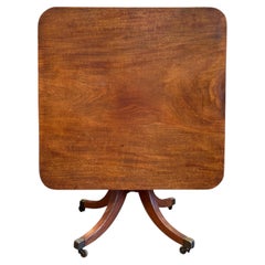 19th Century English Mahogany Tilt-Top Breakfast Table
