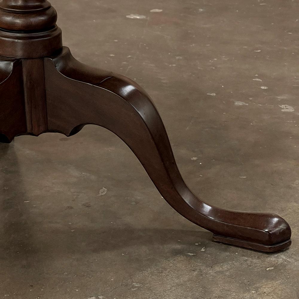 19th Century English Mahogany Tilt-Top End Table For Sale 6
