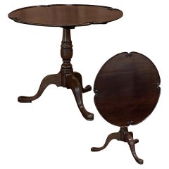 Antique 19th Century English Mahogany Tilt-Top End Table