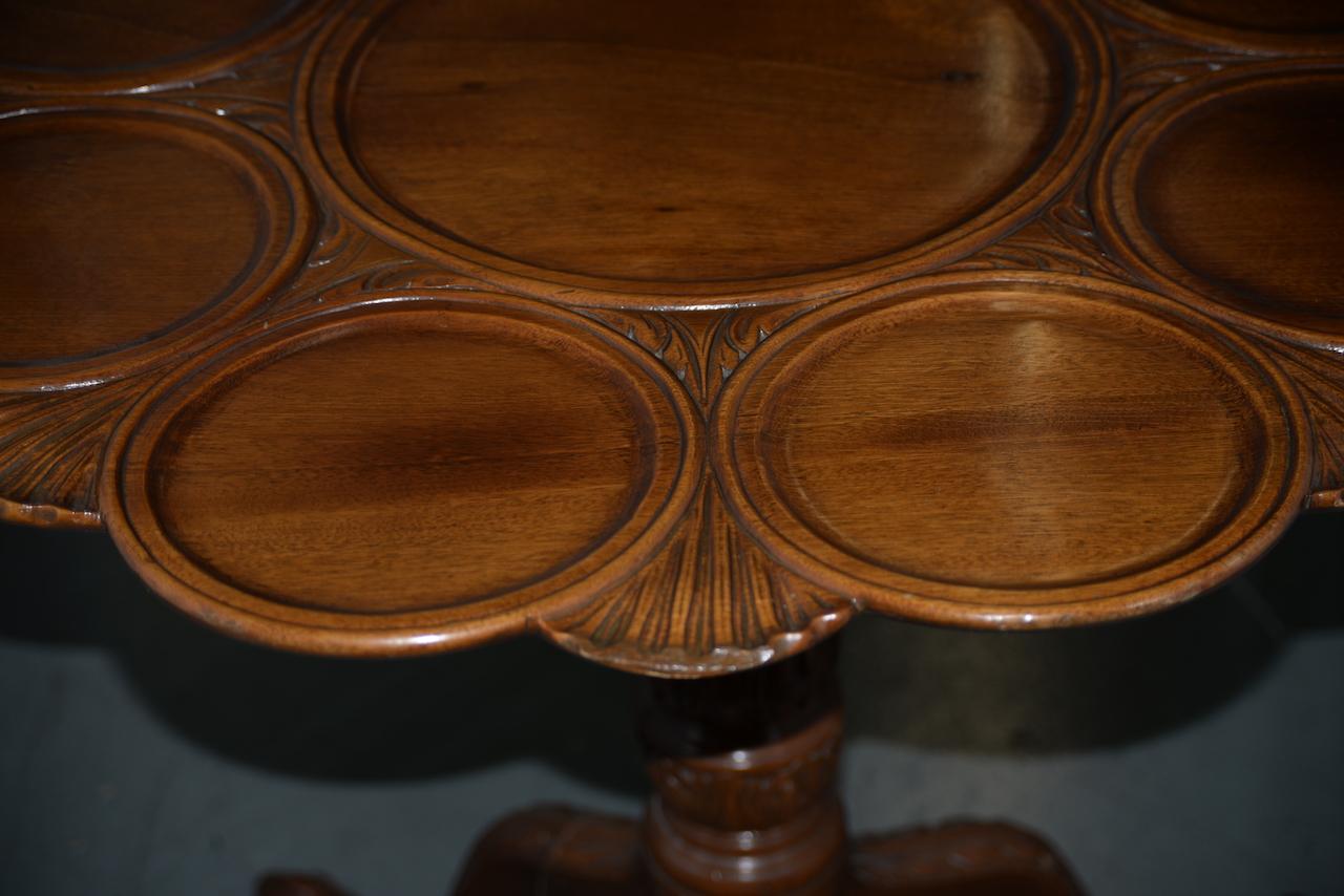 19th Century English Mahogany Tilt-Top Serving Table In Good Condition For Sale In San Francisco, CA