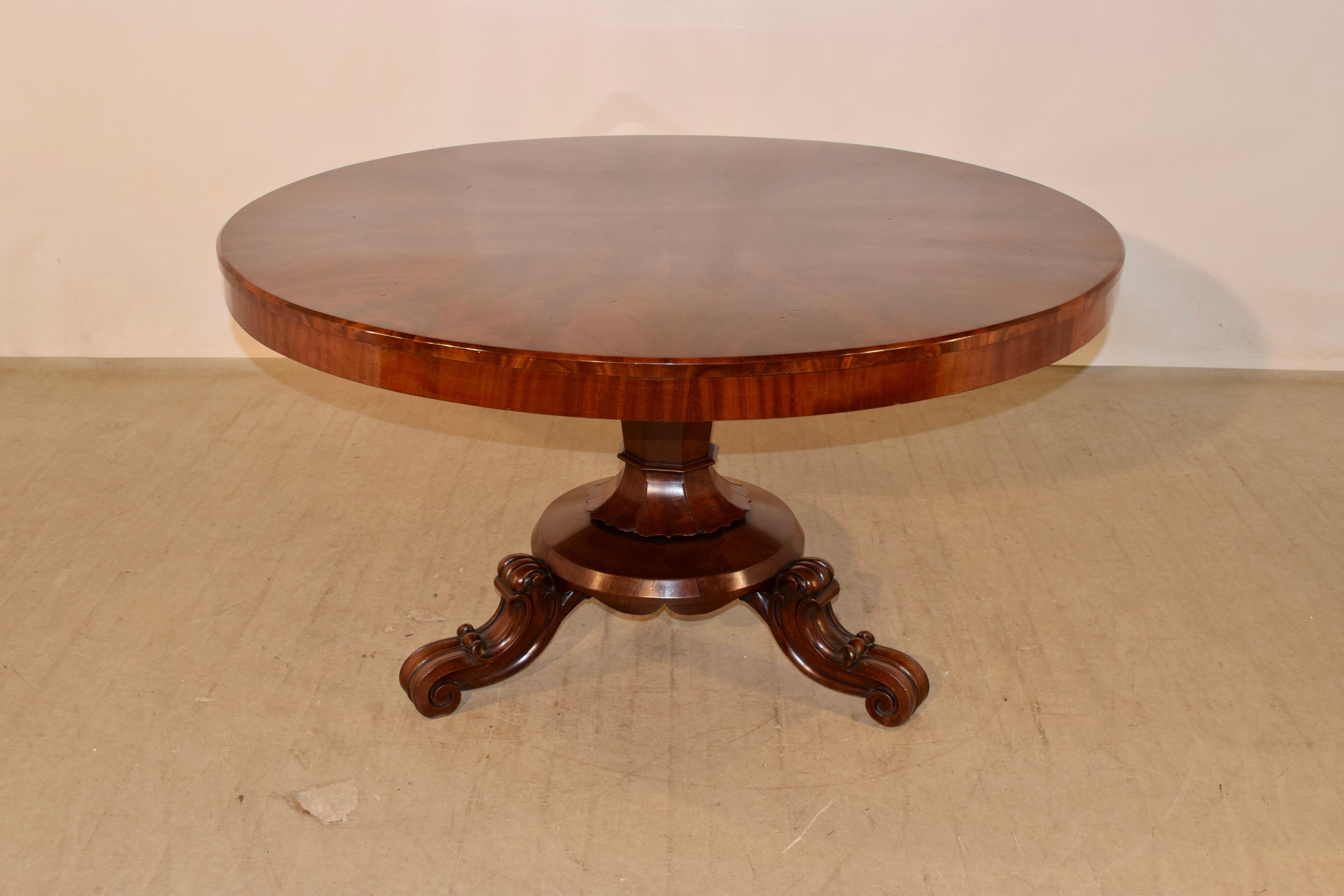 19th Century English Mahogany Tilt-Top Table For Sale 6