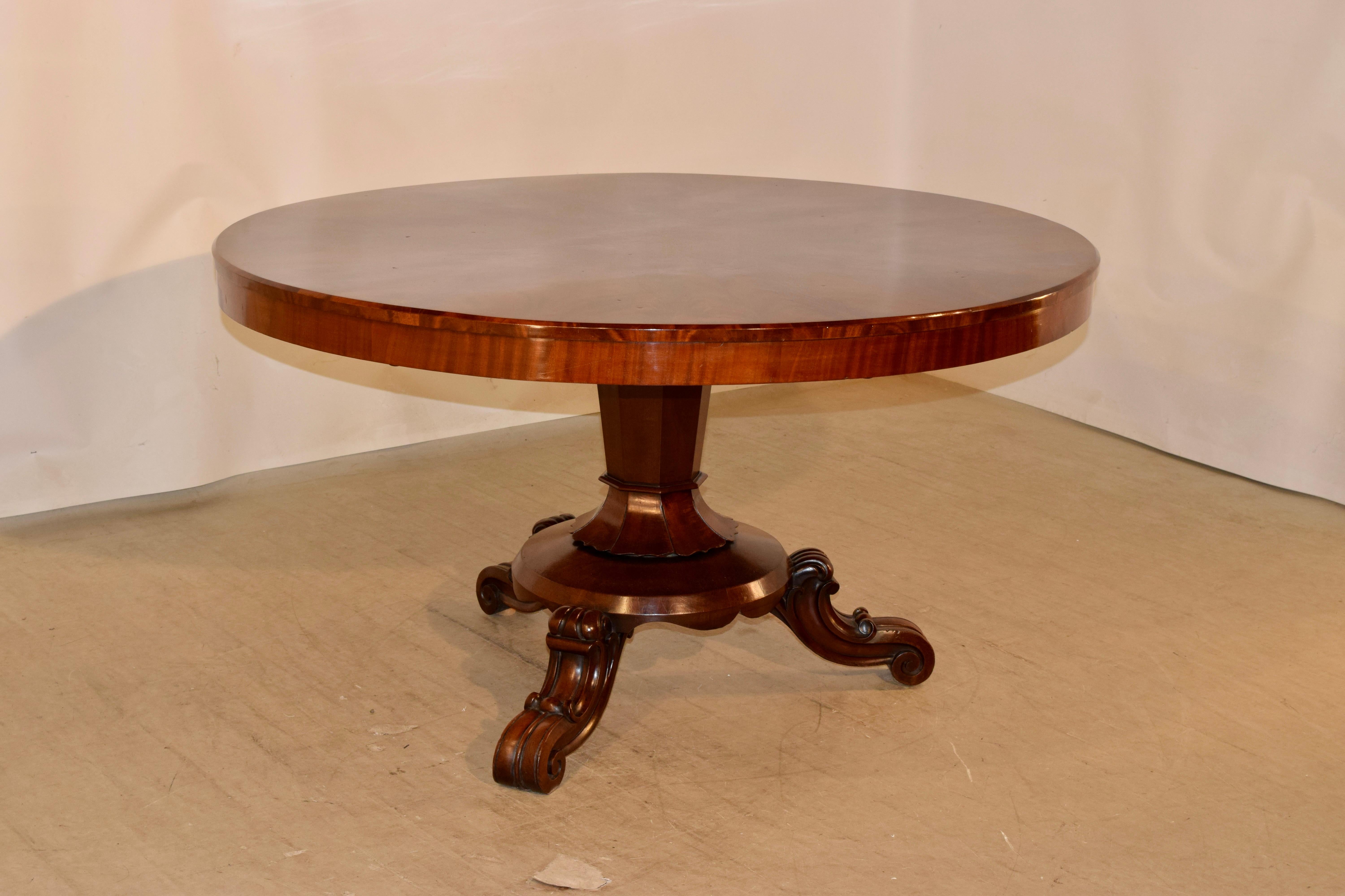19th Century English Mahogany Tilt-Top Table For Sale 7