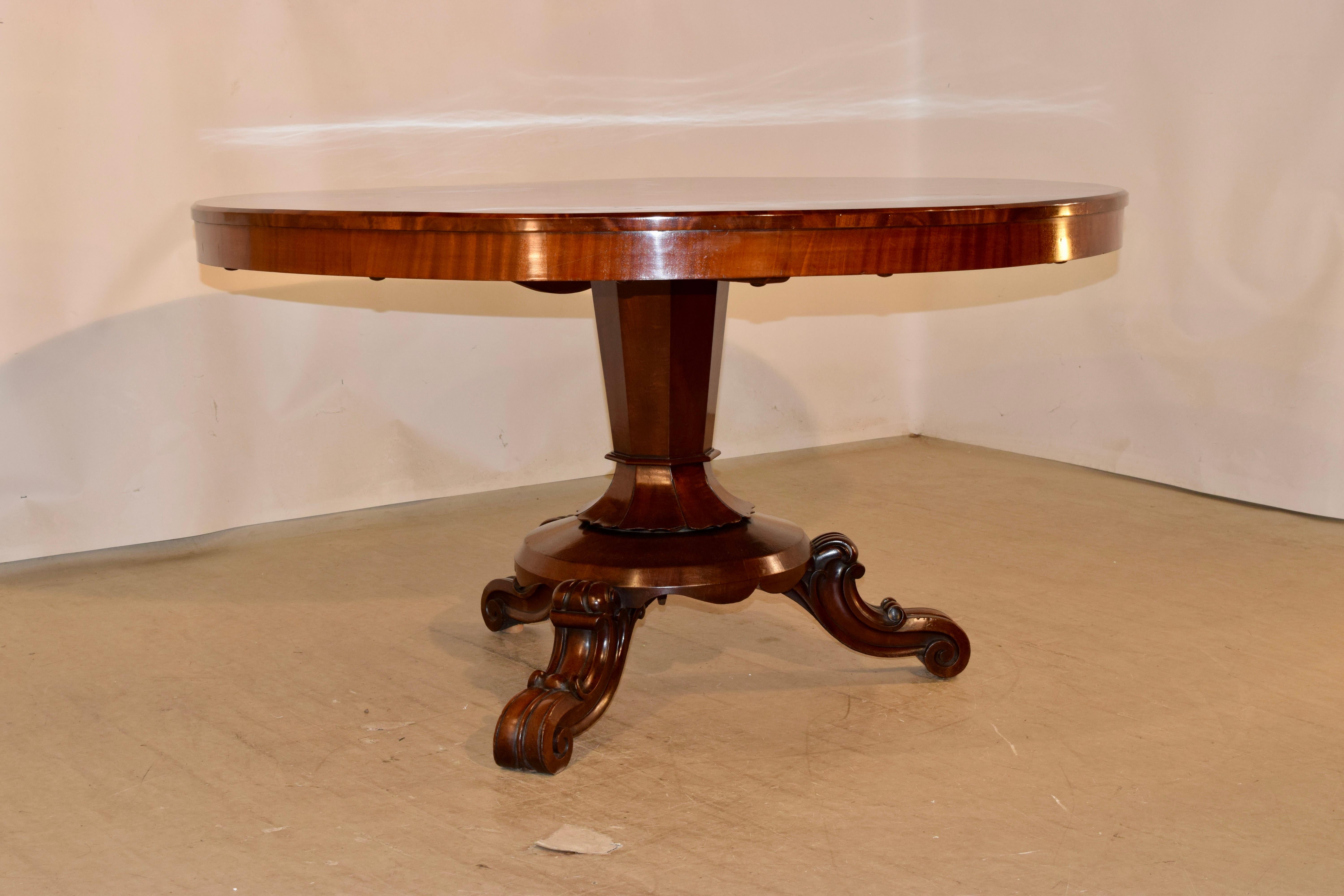 19th Century English Mahogany Tilt-Top Table For Sale 8