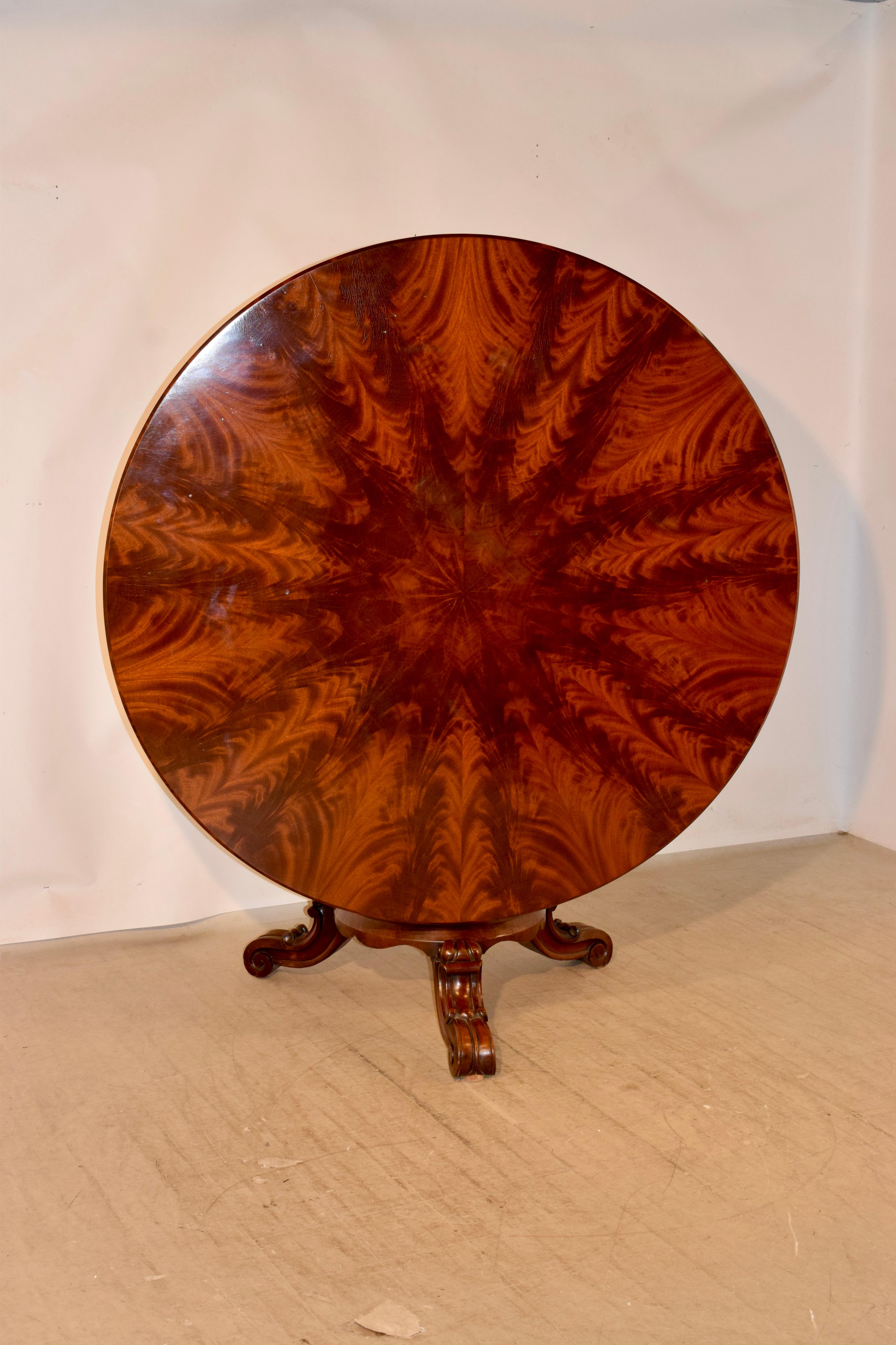 19th Century English Mahogany Tilt-Top Table For Sale 13