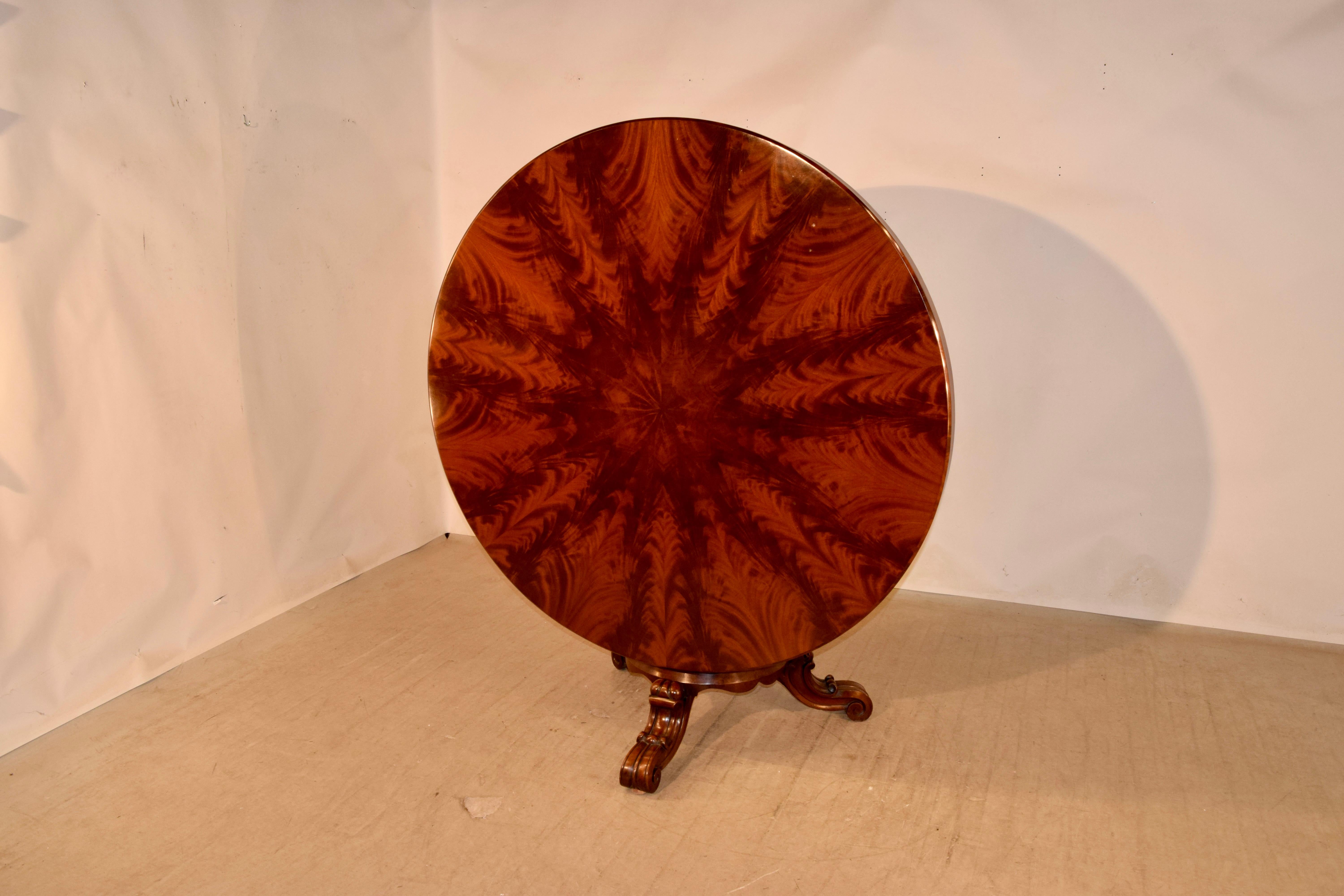 Victorien Table à plateau basculant en acajou anglais du XIXe siècle en vente