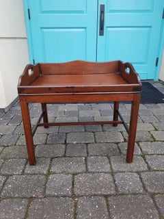 19th Century English Mahogany Tray Side Table