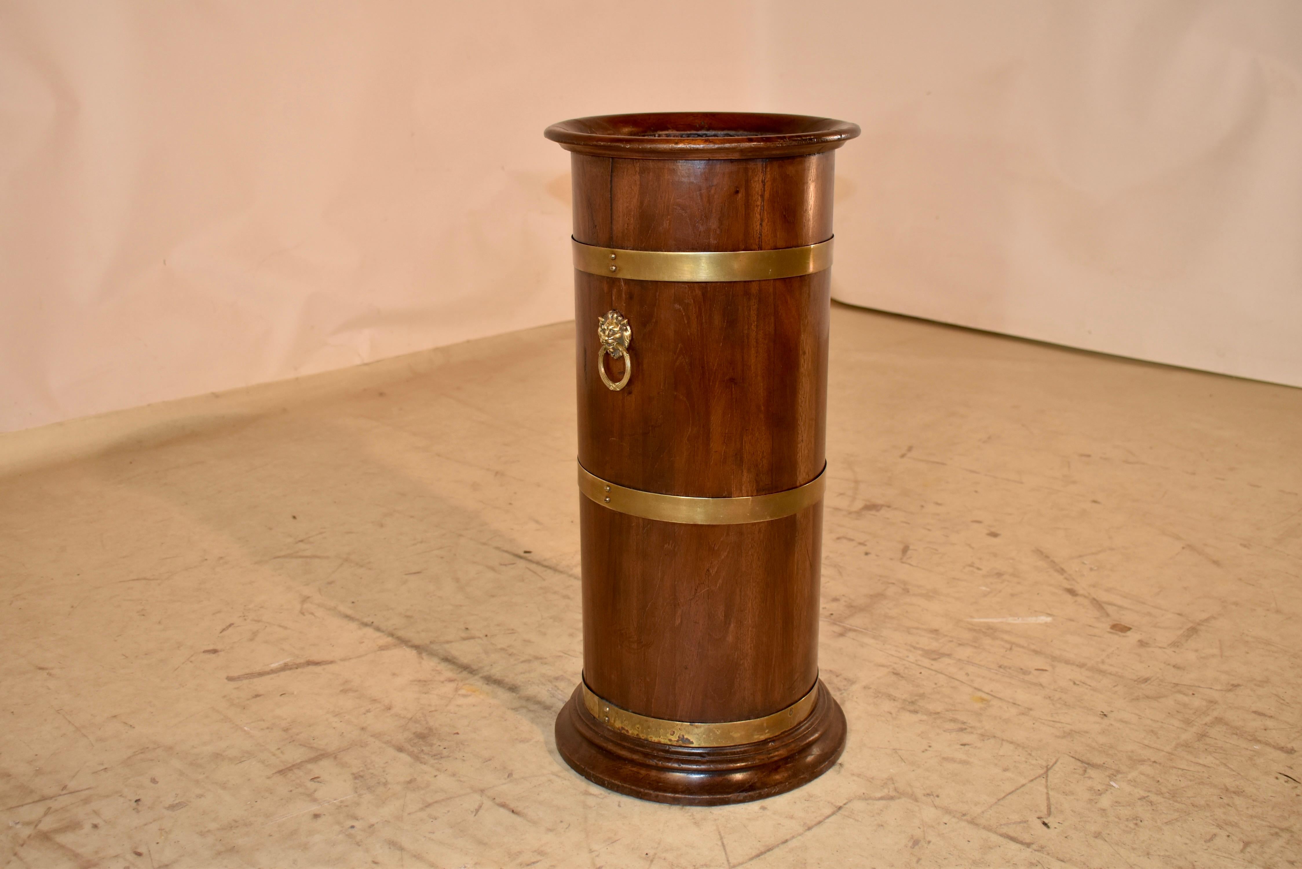 Victorian 19th Century English Mahogany Umbrella or Cane Stand For Sale