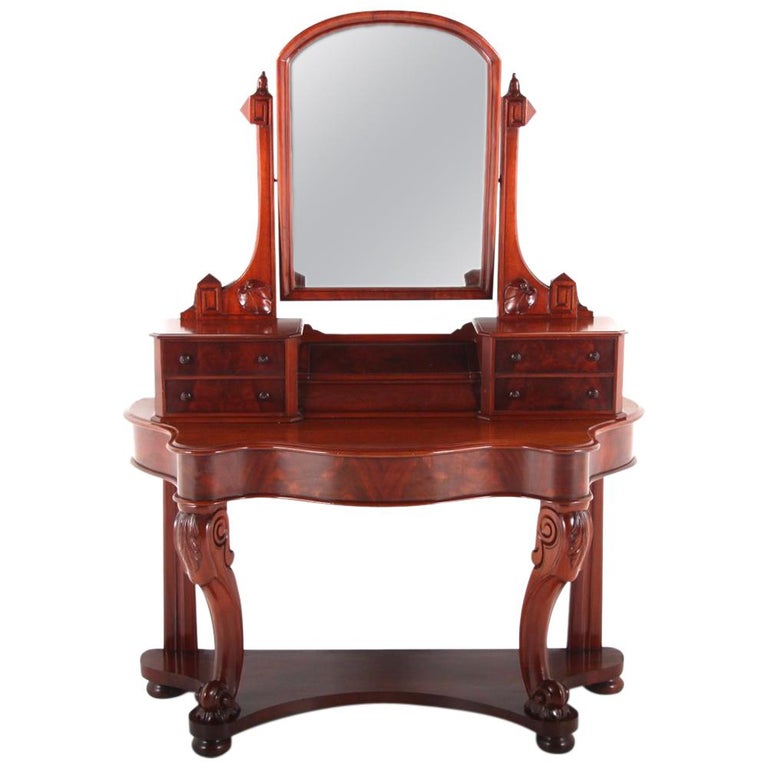 19th Century English Mahogany Vanity For Sale at 1stDibs 19th century