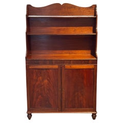 19th Century English Mahogany Waterfall Bookcase