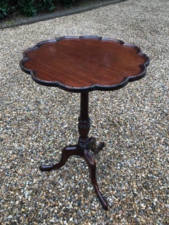 19th Century English Mahogany Wine Table with Three Splayed Legs