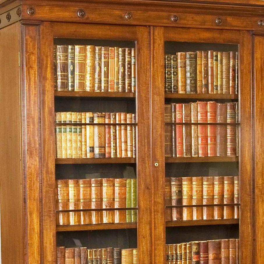 Englisches Mahagoni-Schreibtisch Bücherregal mit Schrank aus dem 19. Jahrhundert (Regency) im Angebot
