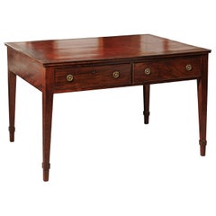 19th Century English Mahogany Writing Table Antique 19th Century English Mahogany Writing Table