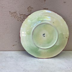 19th Century English Majolica Begonia Plate