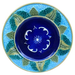 Assiette à chou-fleur en majolique anglaise du 19e siècle Wedgwood