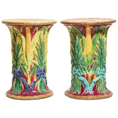 19th Century English Majolica Garden Seats