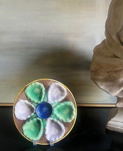 19th Century English Majolica Oyster Plate