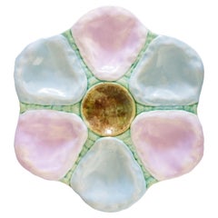 19th Century English Majolica Oyster Plate