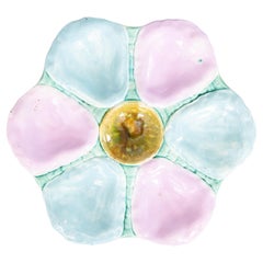 19th Century English Majolica Oyster Plate