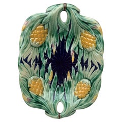 19th Century English Majolica Pineapple Platter