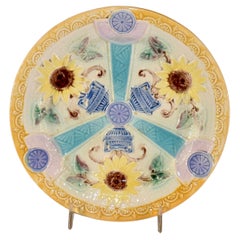 Used 19th Century English Majolica Plate