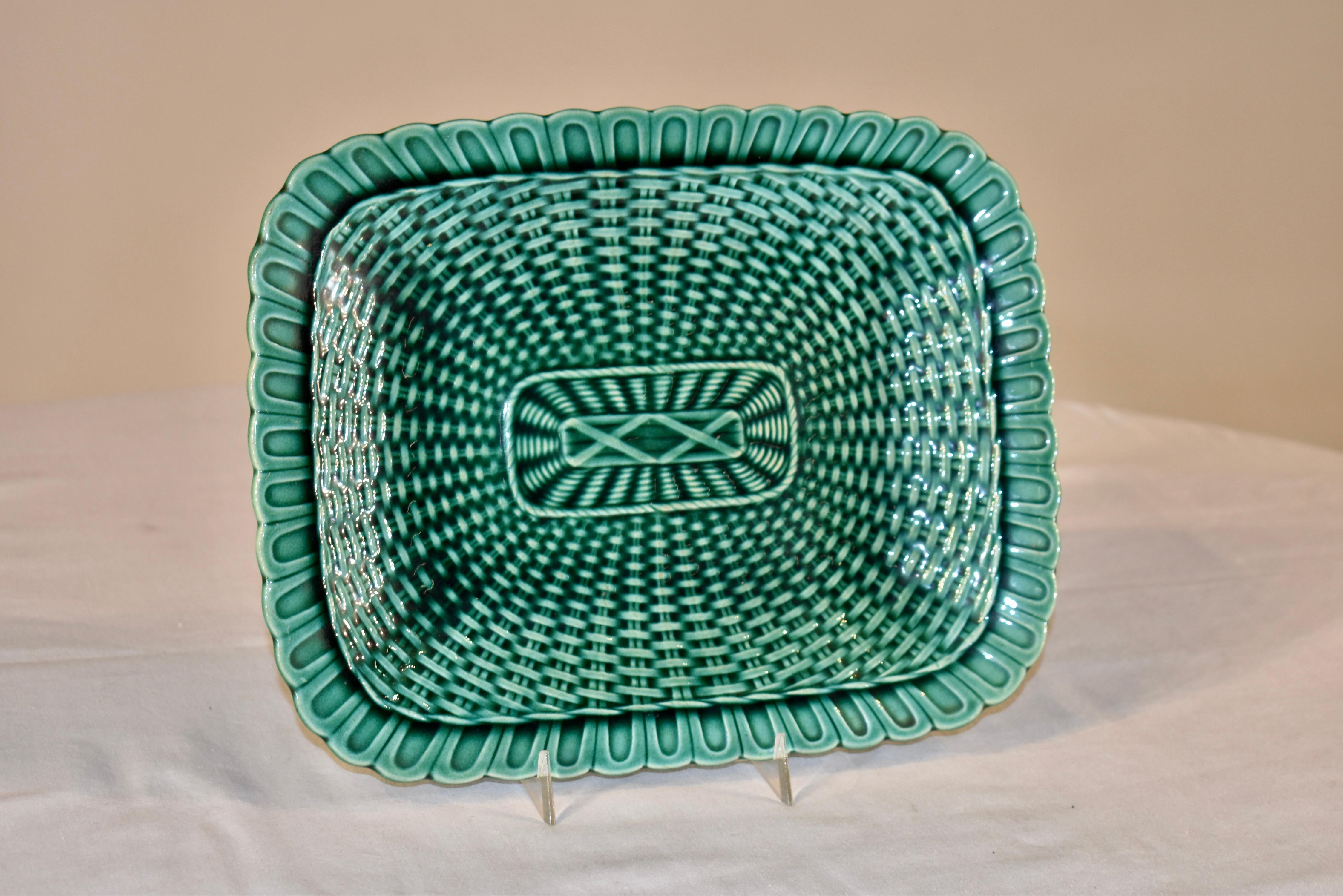 Victorian 19th Century English Majolica Tray